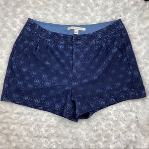 🌴Lauren Conrad Crochet Shorts Size 8 a Navy Blue